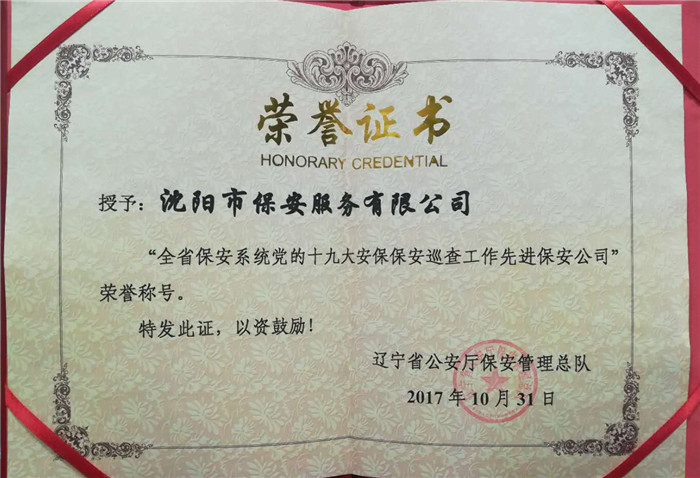 十九大先进保安公司